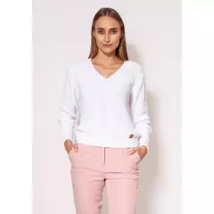 Sweter Damski Model SWE264 White - MKM