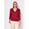 Sweter Damski Model SWE296 Bordo - MKM