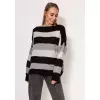 Sweter Damski Model SWE299 Black/Grey/Light Grey - MKM