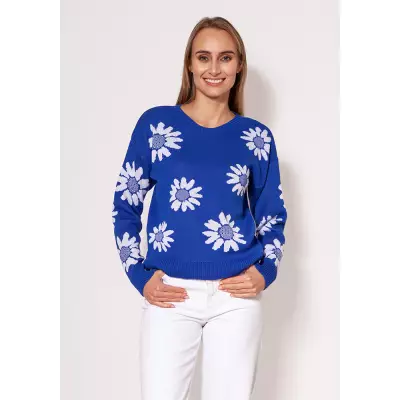 Sweter Damski Model SWE302 Cobalt - MKM