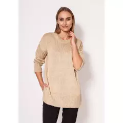 Sweter Damski Model SWE303 Beige - MKM