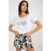 T-shirt Damski Model RV-TS-5650.07P White/Black - Rue Paris