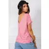 T-shirt Damski Model TP-TS-5480.97P Coral - Rue Paris