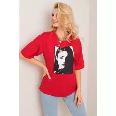 T-shirt Damski Model 157-TS-3534.53 Red - Rue Paris