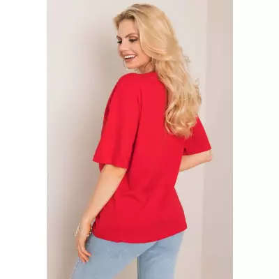 T-shirt Damski Model 157-TS-3534.53 Red - Rue Paris