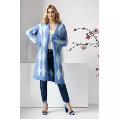 Sweter Kardigan Model 30092 Blue - PeeKaBoo