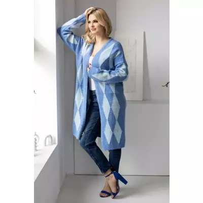 Sweter Kardigan Model 30092 Blue - PeeKaBoo