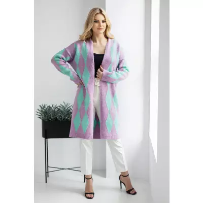 Sweter Kardigan Model 30092 Lila - PeeKaBoo