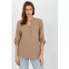 Bluzka Model WN-KS-VE51.11X Dark Beige - Rue Paris