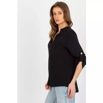 Bluzka Model WN-KS-VE51.17P Black - Rue Paris