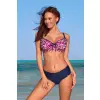 Kostium dwuczęściowy Kostium kąpielowy Model Magdalena 14 Navy/Pink - Madora