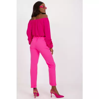 Spodnie Damskie Model DHJ-SP-13165.20 Fluo Pink - Italy Moda