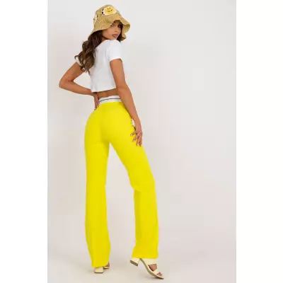 Spodnie Damskie Model DHJ-SP-6971.44P Yellow - Italy Moda