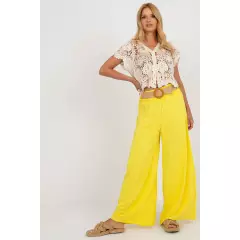 Spodnie Damskie Model DHJ-SP-8387.57 Yellow - Italy Moda