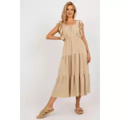 Sukienka Model DHJ-SK-8352.04 Dark Beige - Italy Moda