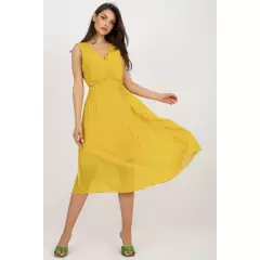 Sukienka Model DHJ-SK-13168.21X Dark Yellow - Italy Moda