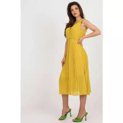 Sukienka Model DHJ-SK-13168.21X Dark Yellow - Italy Moda