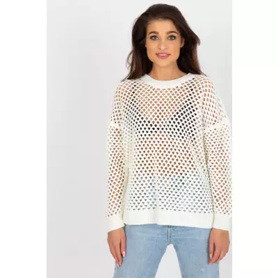 Sweter Damski Model BA-SW-9006.38P Ecru - Badu