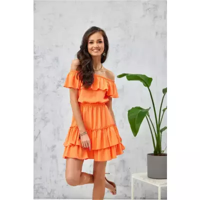 Sukienka Model POM SUK0291 Orange - Roco Fashion