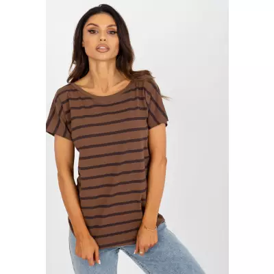 T-shirt Damski Model RV-TS-8568.41P Brown - BFG