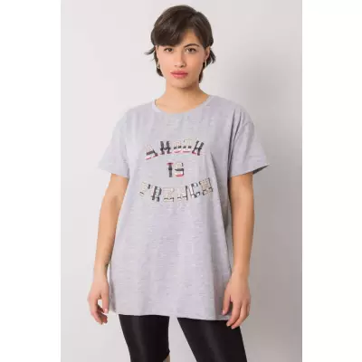 T-shirt Damski Model FA-TS-6892.88 Grey - Fancy