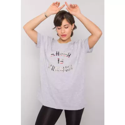 T-shirt Damski Model FA-TS-6892.88 Grey - Fancy