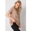 T-shirt Damski Model FA-TS-6892.88 Dark Beige - Fancy