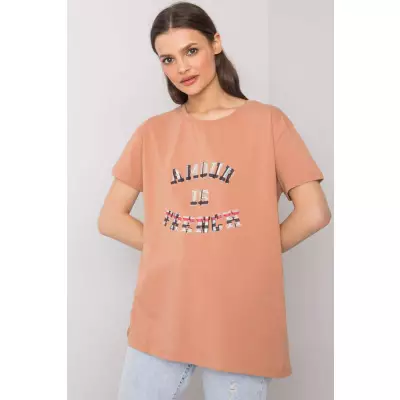 T-shirt Damski Model FA-TS-6892.88 Camel - Fancy