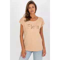 T-shirt Damski Model FA-TS-8515.46 Camel - Fancy