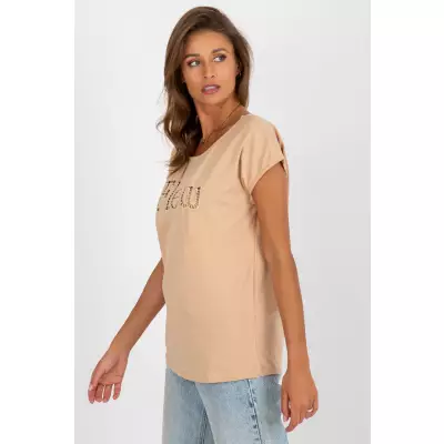 T-shirt Damski Model FA-TS-8515.46 Camel - Fancy