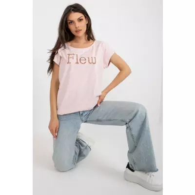 T-shirt Damski Model FA-TS-8515.46 Light Pink - Fancy