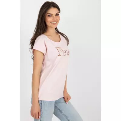 T-shirt Damski Model FA-TS-8515.46 Light Pink - Fancy