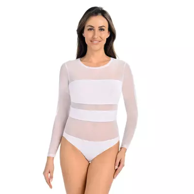 Body Model Stripy 2405 White - Teyli