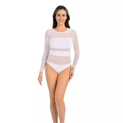 Body Model Stripy 2405 White - Teyli