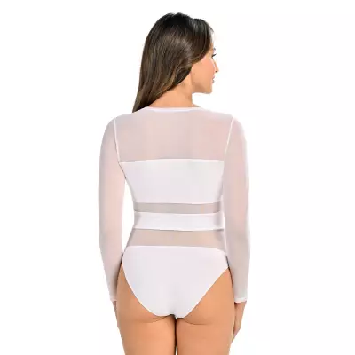 Body Model Stripy 2405 White - Teyli