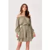 Sukienka Model Cindy KHK SUK0400 Khaki - Roco Fashion