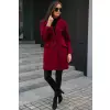 Płaszcz Damski Model BOR PLA0012 Bordo - Roco Fashion