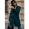 Płaszcz Damski Model ZIE PLA0012 Green - Roco Fashion