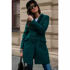 Płaszcz Damski Model ZIE PLA0012 Green - Roco Fashion