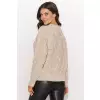 Sweter Damski Model NU_S93 Beige Melange - Numinou