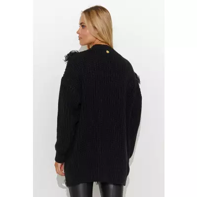 Sweter Kardigan Model S142 Black - Makadamia