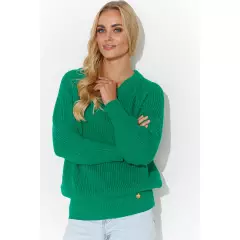 Sweter Damski Model S140 Green - Makadamia