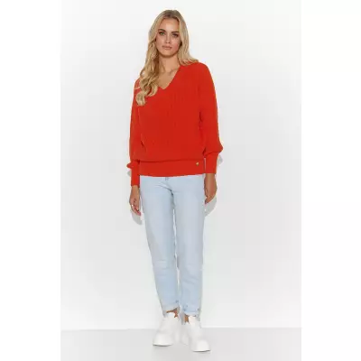 Sweter Damski Model S140 Orange - Makadamia