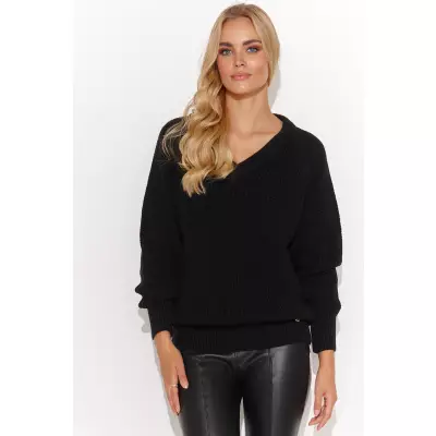 Sweter Damski Model S140 Black - Makadamia