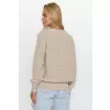 Sweter Damski Model S140 Beige Melange - Makadamia