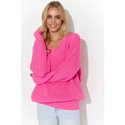 Sweter Damski Model S140 Baby Pink - Makadamia