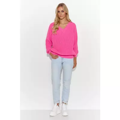 Sweter Damski Model S140 Baby Pink - Makadamia