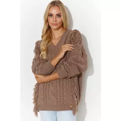 Sweter Damski Model S135 Cappuccino - Makadamia