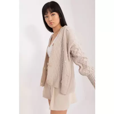 Sweter Damski Model BA-SW-8005.00P Light Beige - Badu