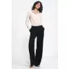 Czarne spodnie typu wide leg SD81 Black - Nife